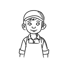 Hand Drawn Line UMKM Small Business Micro Illustration