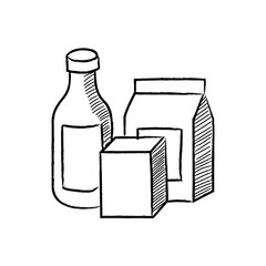 Hand Drawn Line UMKM Small Business Micro Illustration