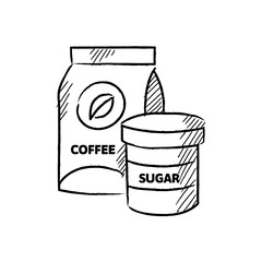 Hand Drawn Line UMKM Small Business Micro Illustration