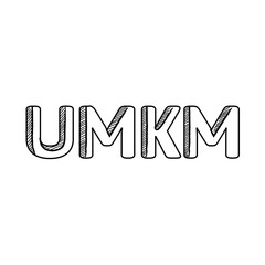 Hand Drawn Line UMKM Small Business Micro Illustration