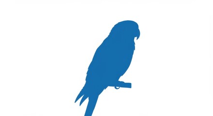 Stylized Parrot Silhouette in Profile View