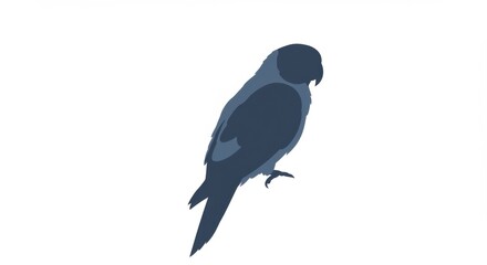 Obraz premium Stylized Parrot Silhouette with Symmetrical Feathers