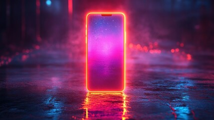 A vibrant neon gradient background paired with modern typography presents a stylish Instagram Stories template design. This highly interactive layout offers ample space for text.