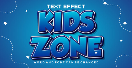 Kids zone editable text effect