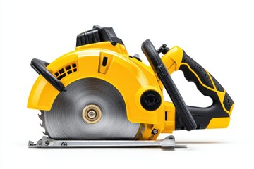Fototapeta premium Portable circular saw, yellow and black (1)