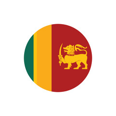 Obraz premium Sri Lanka national flag in a circular shape with a lion and sword symbol