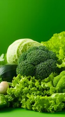 Green vegetables studio shot, healthy eating