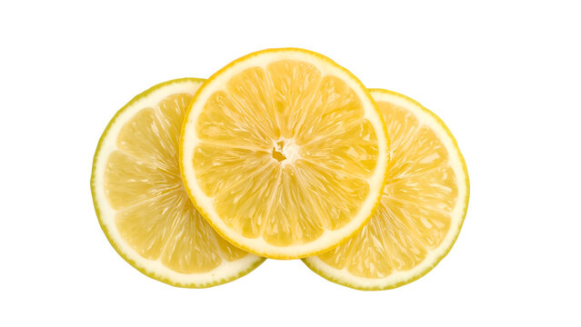 Three Juicy Lime & Lemon Slices Isolated on Transparent PNG – Refreshing & Vibrant