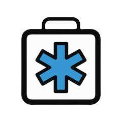 Fototapeta premium flat vector icons of health and medical equipment, emergency room, suitable for design and infographic applications