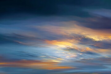 Naklejka premium Elegant abstract cloudscape with vibrant summer glow