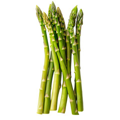 Fresh Green Asparagus Spears Vibrant Produce Photo for Recipes  Websites isolated on transparent background
