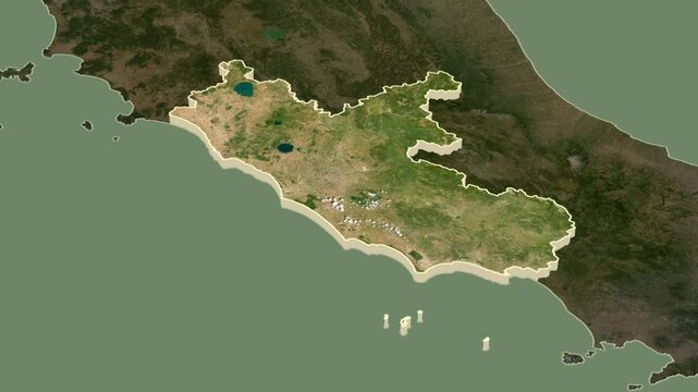 Lazio region, Italy, extruded. 