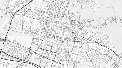 Brescia City Map. Minimalist black and white line art poster for printing, wallpaper, wall art for home and office decor