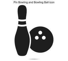 Pin Bowling and Bowling Ball Icon