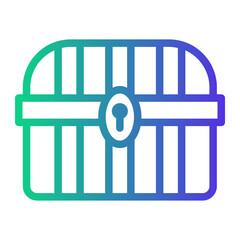 chest Line Gradient Icon