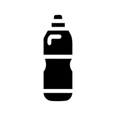 Minimalist Reusable Water Bottle Icon – Black Silhouette Vector for Eco-Friendly Design