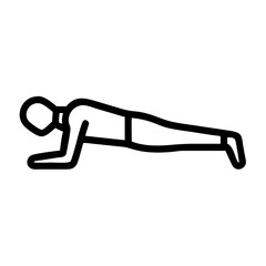 Man doing plank exercise in fitness position  