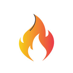 Fire flame logo vector illustration design template. vector fire flames sign illustration isolated. fire icon