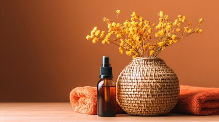 Autumnal Spa Accessories With Flowers