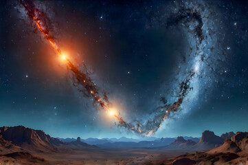 sunrise in space