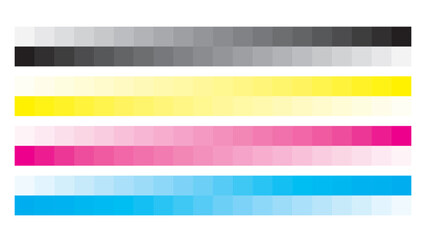 CMYK raster color bar from 5 percent to 100 percent for color reference