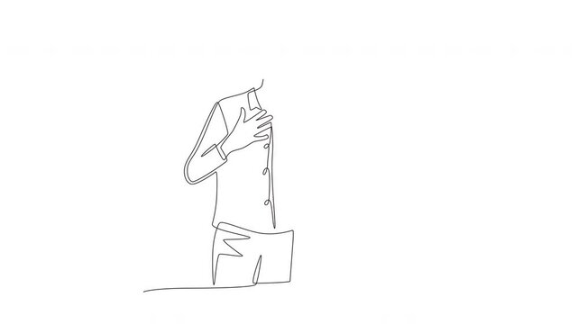 Animated wedding concept one-line drawing