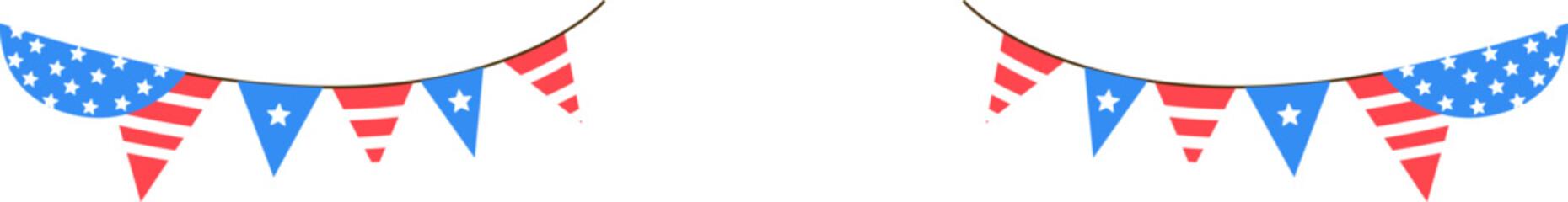 American Flag Bunting Banner Decoration Vector