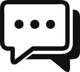 Comment icon, Chat Message logo, Speech bubble symbol, Vector illustration