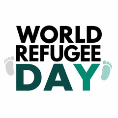 Obraz premium World refugee day awareness graphic design