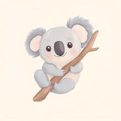 Koala emoji adorable pastel koala clinging 