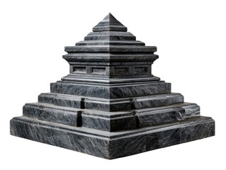 Ancient Stone Temple: A stunning, detailed stone temple with a pyramidal structure, demonstrating intricate craftsmanship. The monument stands, symbolizing strength, eternity.