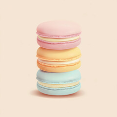 Macaron emoji delicate pastel macarons stacked