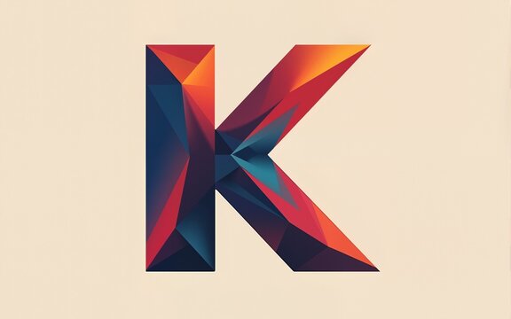 Naklejki Alphabet logo design, letter K. High quality