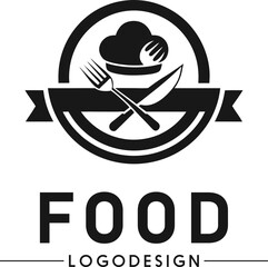 Food logo design for restaurant or cafe