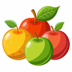 Realistic Fruit Vector Illustration with Assorted Fresh Fruits for Healthy Eating and Nutrition Concepts Perfect for Food Related Designs and