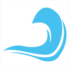 Water wave beach logo vector