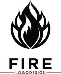 vector fire flame logo design for branding