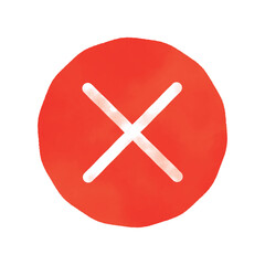 Obraz premium Mark of disapproval. ng. no. Punishment. Circle. Signature. Check.