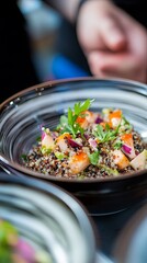 quinoa salad served at high altitude tasting.