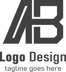 Elegant Letter AB Logo Design