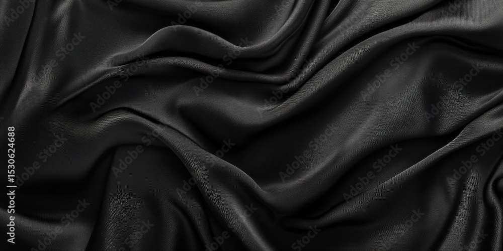Aufkleber luxurious dark fabric texture with abstract forms and soft highlights for elegant design aesthetics