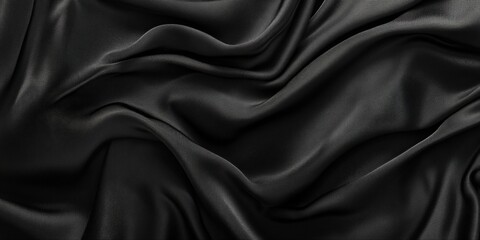 Obraz premium Luxurious Dark Fabric Texture with Abstract Forms and Soft Highlights for Elegant Design Aesthetics