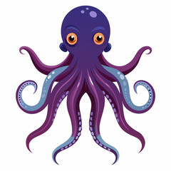 Deep Sea Octopus Illustration An Isolated Image of a Creature from the Ocean Depths Suitable for Various Design Projects