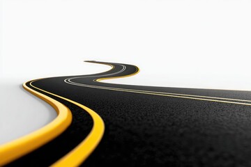 Winding road stretches into distance