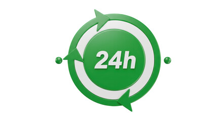 Isolated 24h Service Symbol