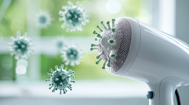 Germs on bathroom hairdryer can pose health risks, highlighting importance of cleanliness