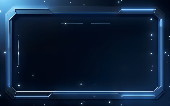 blue and black abstract metallic frame layout design tech innovation concept background. Vector graphic. High quality