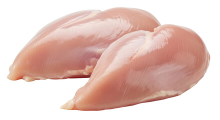 Isolated Two Raw Chicken Breasts