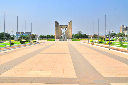 View of the modern center of the capital of Togo - Lome.