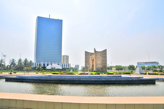 View of the modern center of the capital of Togo - Lome.